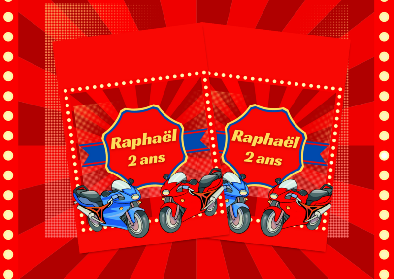 MOTO rouge bleu jaune - Pack numérique MOTO rouge bleu jaune - Pack numérique