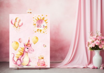 Petit dragon rose - Pack numérique Petit dragon rose - Pack numérique