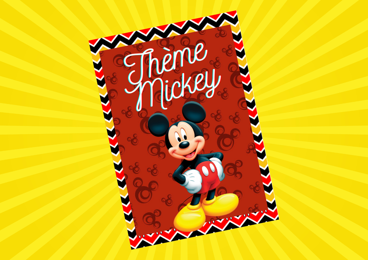 MICKEY rouge jaune noir - Kit imprimé