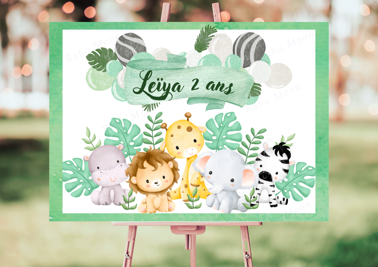 ANIMAUX DE LA JUNGLE MENTHE - Pack numérique