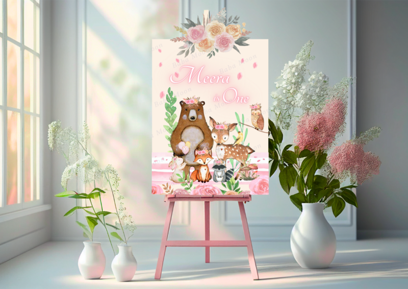 Animaux de la forêt et fleurs - Pack numérique Animaux de la forêt et fleurs - Pack numérique