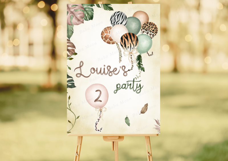 Motif ANIMAUX &amp; FLEURS tropicales - Kit imprimé