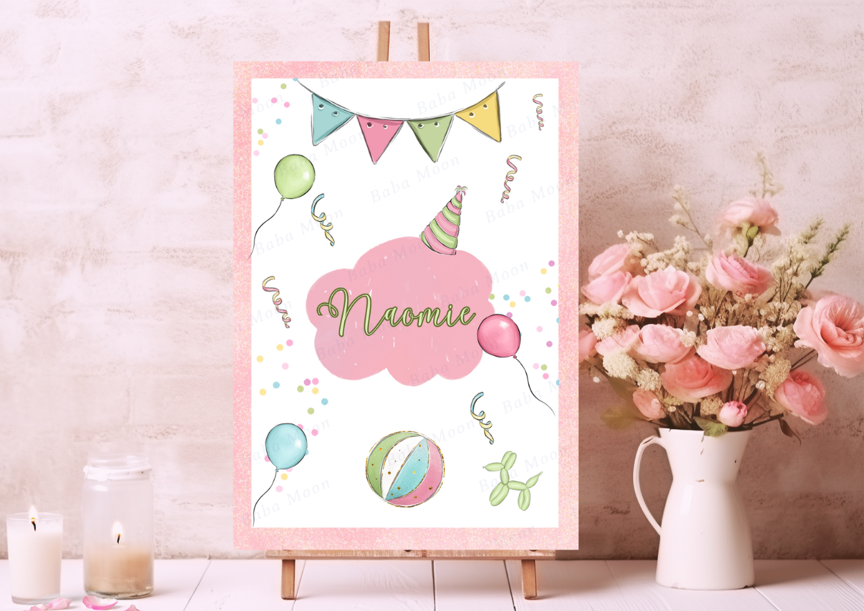 ANNIVERSAIRE PASTEL modèle Noémie - Pack numérique