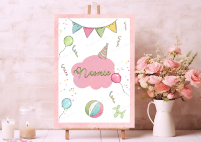 ANNIVERSAIRE PASTEL modèle Noémie - Pack numérique ANNIVERSAIRE PASTEL modèle Noémie - Pack numérique