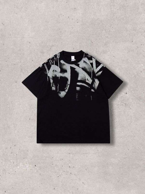 Dark Print Pure Cotton T-Shirt