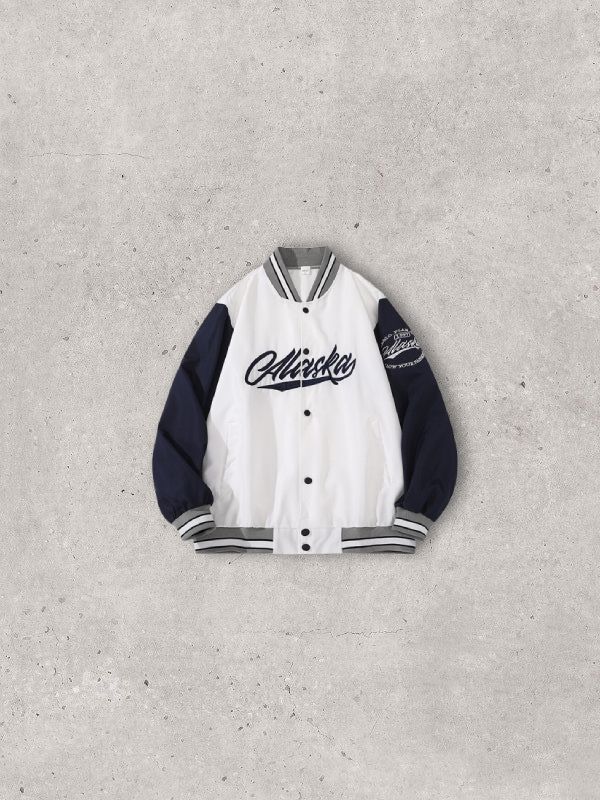 Black &amp; White Baseball Jacket