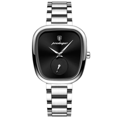 Silver Square Dial Watch