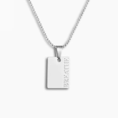 Silver Card Necklace