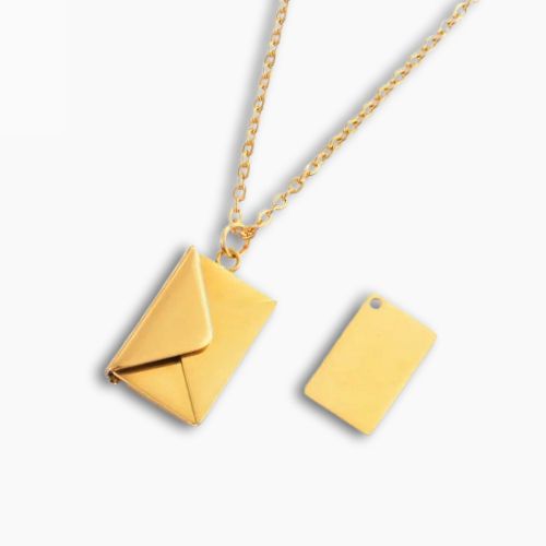 Gold Envelope Necklace