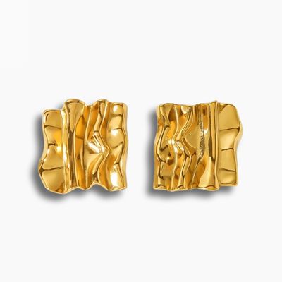 Gold Polished Earrings