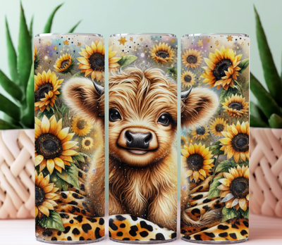 SUNFLOWER HIGHLAND COW