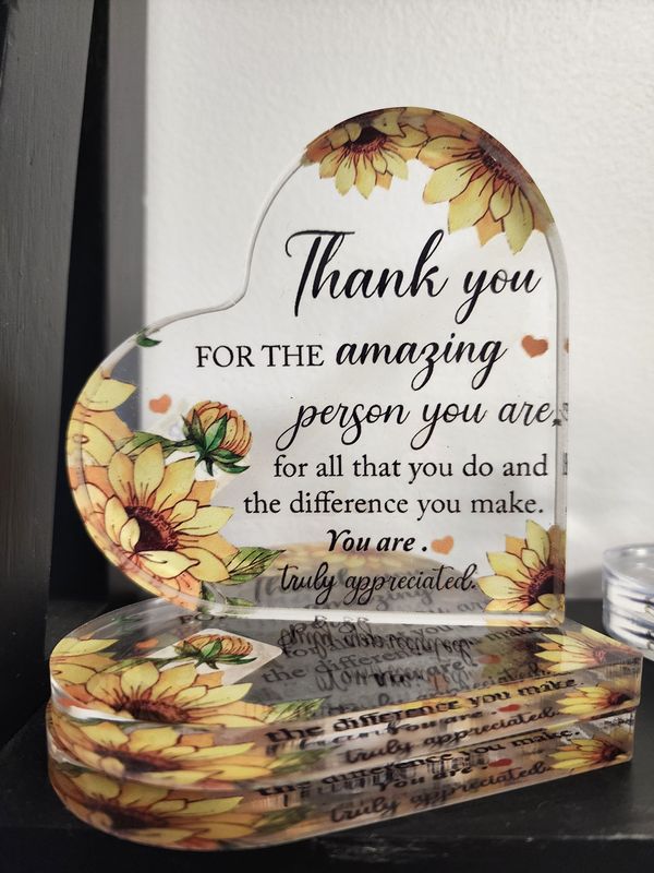THANK YOU FOR THE AMAZING PERSON YOU ARE PLAQUE