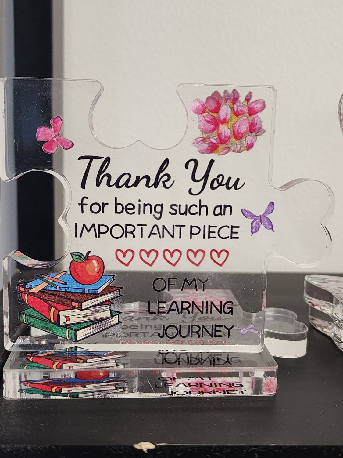 THANK YOU FOR BEING AN IMPORTANT PIECE PUZZLE PIECE PLAQUE