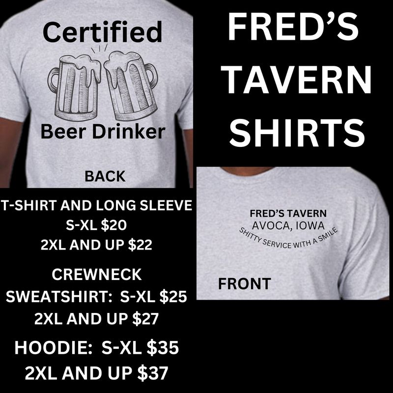 FRED&#39;S TAVERN SHIRT