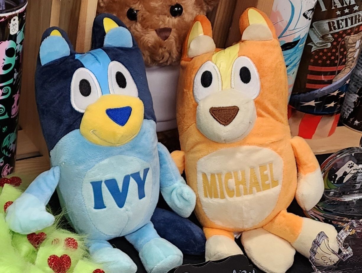 PERSONALIZED BLUEY AND BINGO PLUSH