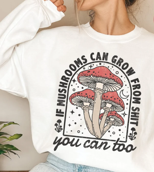 IF MUSHROOMS CAN GROW FROM SHIT YOU CAN TOO