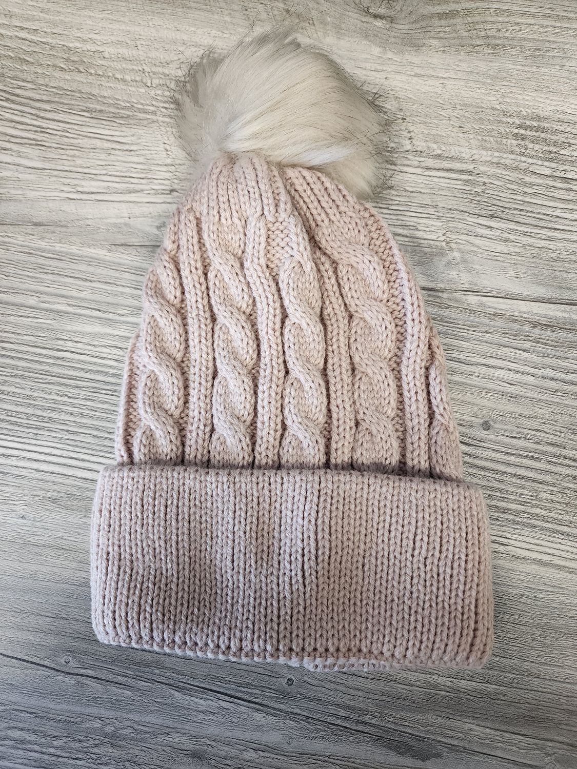 Pom Stocking Hats with Custom Patch