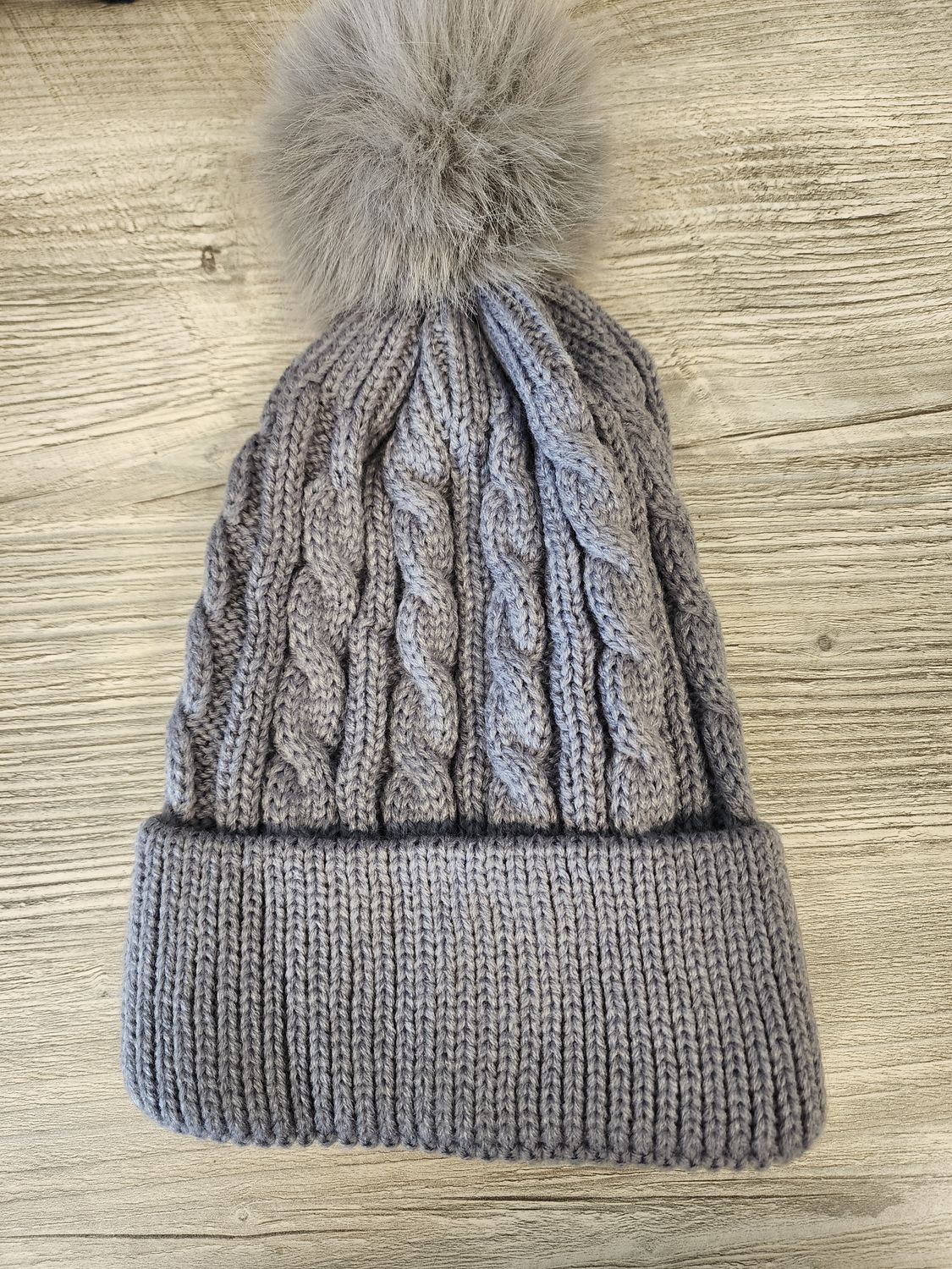 Pom Stocking Hats with Custom Patch
