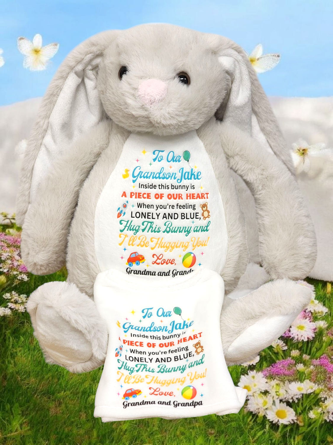 🐰 11” Custom Plush Bunny