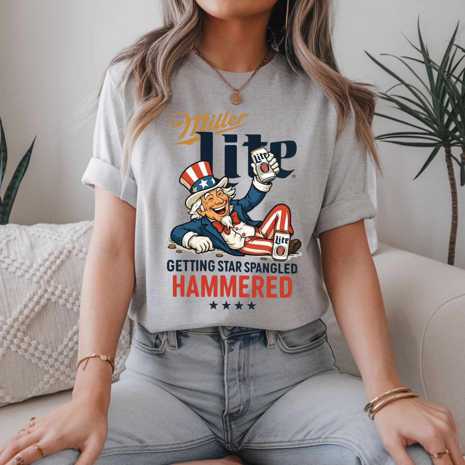 MILLER LITE HAMMERED