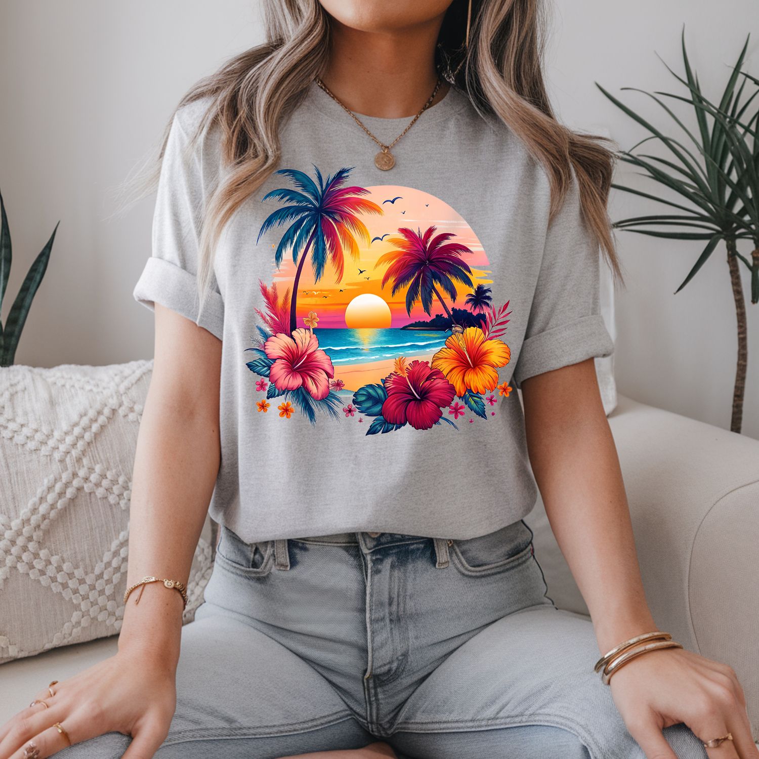 SUMMER VACATION W/ PALM TREES