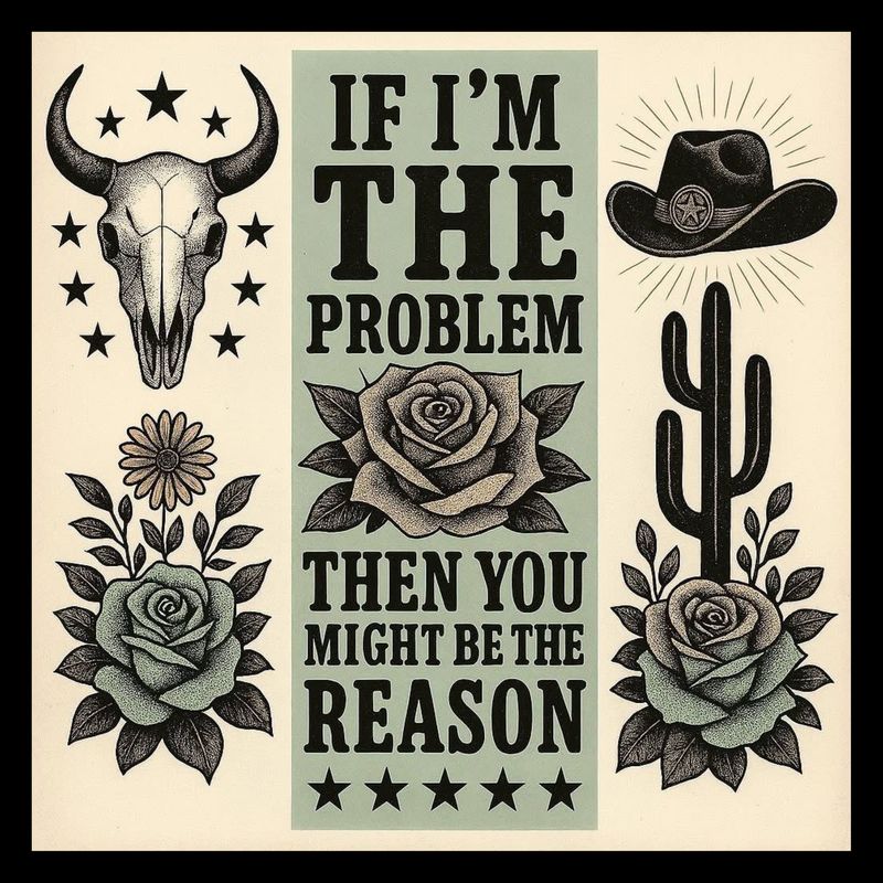​&quot;IF I&#39;M THE PROBLEM THEN YOU MIGHT BE THE REASON&quot; 2x2 Magnet