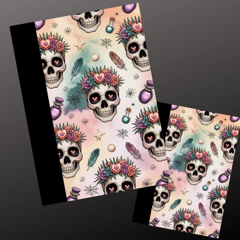 WATERCOLOR SKULL COMPOSITION NOTEBOOK