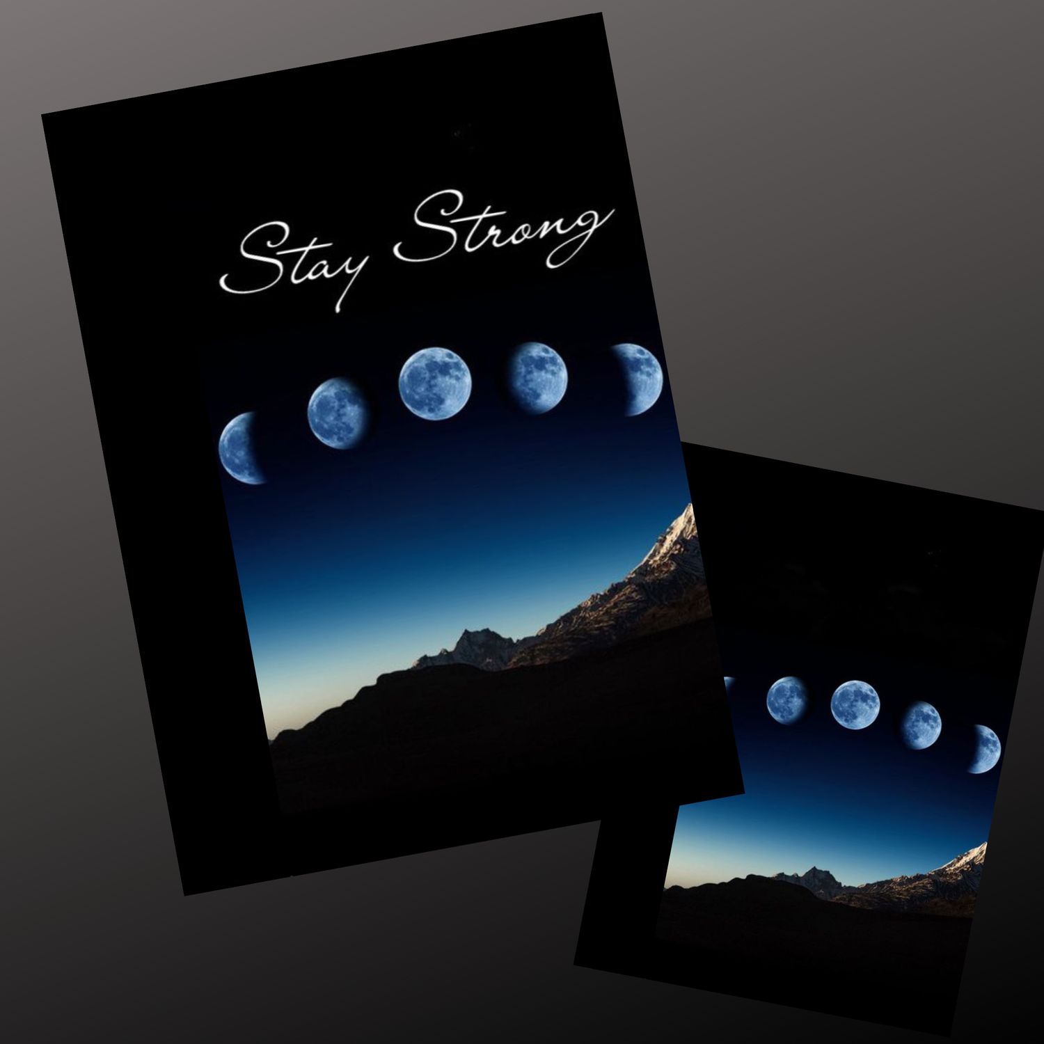 STAY STRONG MOON PHASE COMPOSITION NOTEBOOK