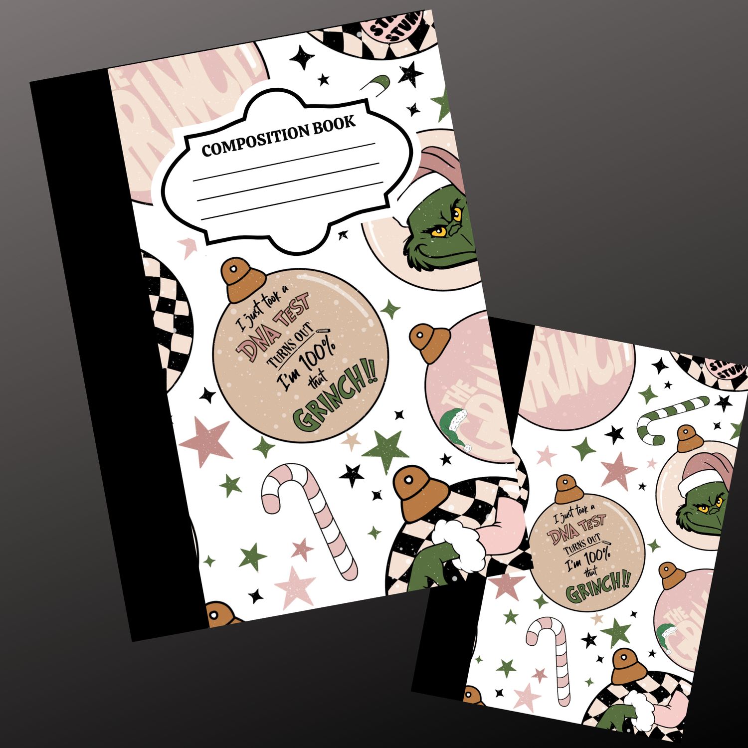 GRINCH ORNAMENT COMPOSITION NOTEBOOK