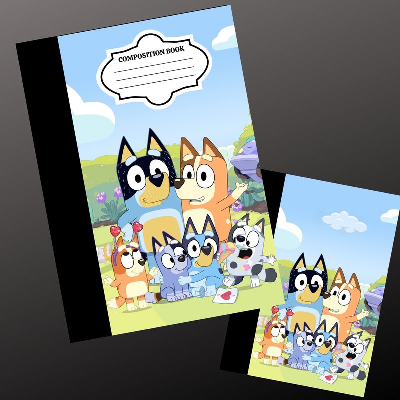 BLUEY AND FAMILY COMPOSITION NOTEBOOK