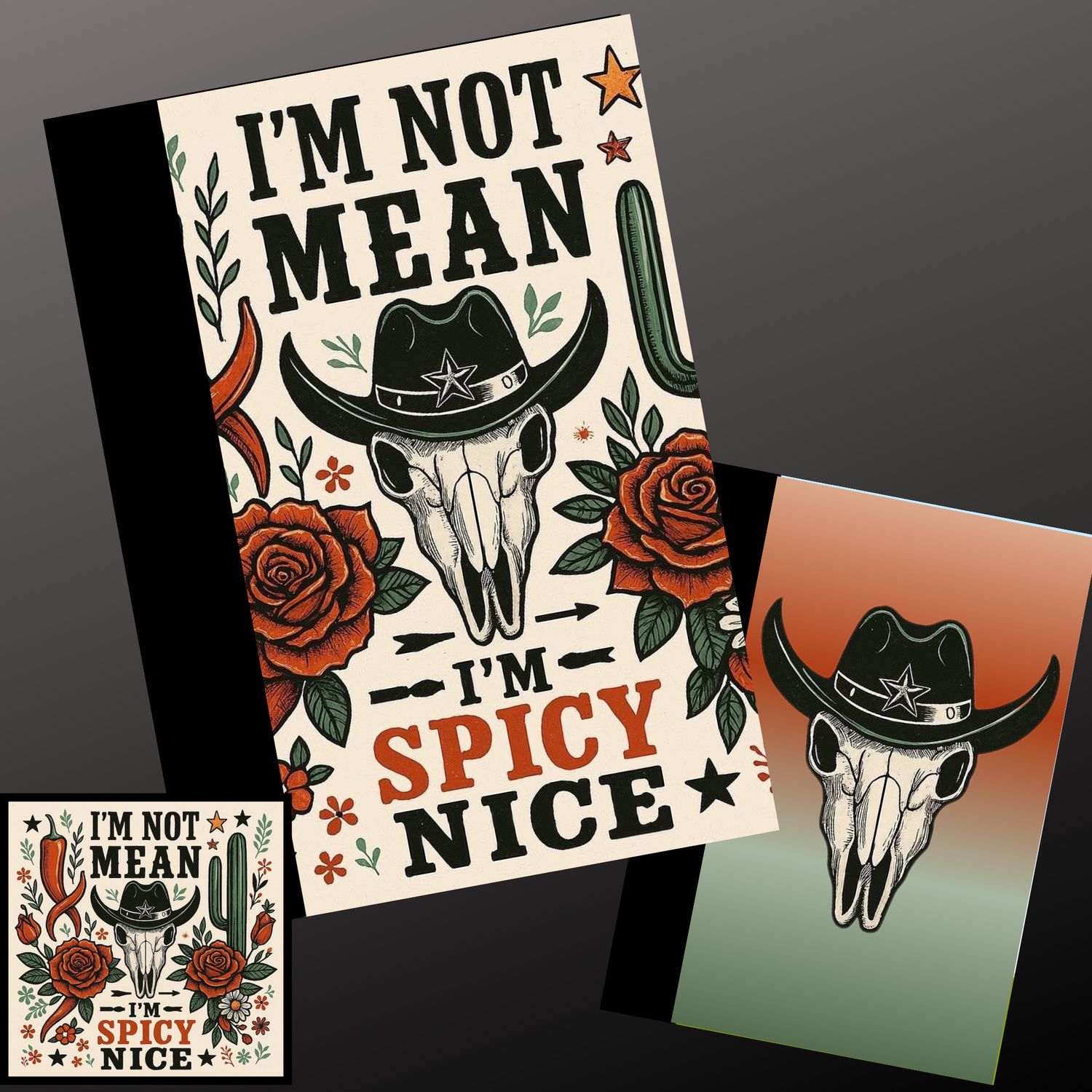 I&#39;M NOT MEAN, IM SPICY NICE COMPOSITION NOTEBOOK