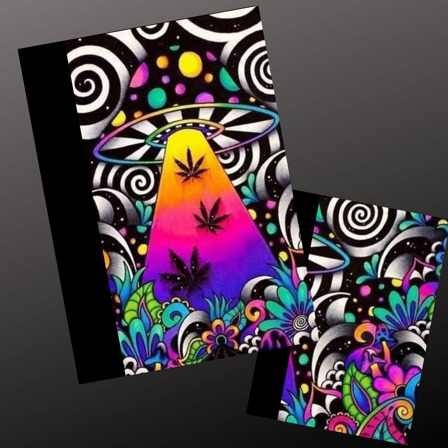 PSYCHEDELIC HIPPIE COMPOSITION NOTEBOOK