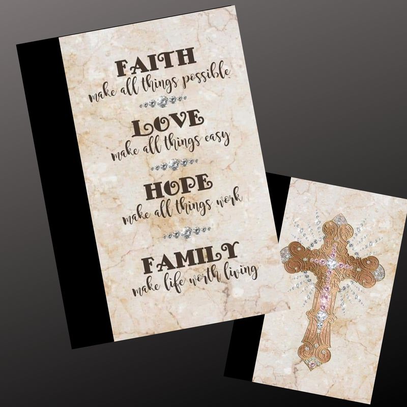 FAITH, LOVE, HOPE, FAMILY COMPOSITION NOTEBOOK
