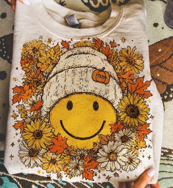 FALL FLORAL SMILEY FACE