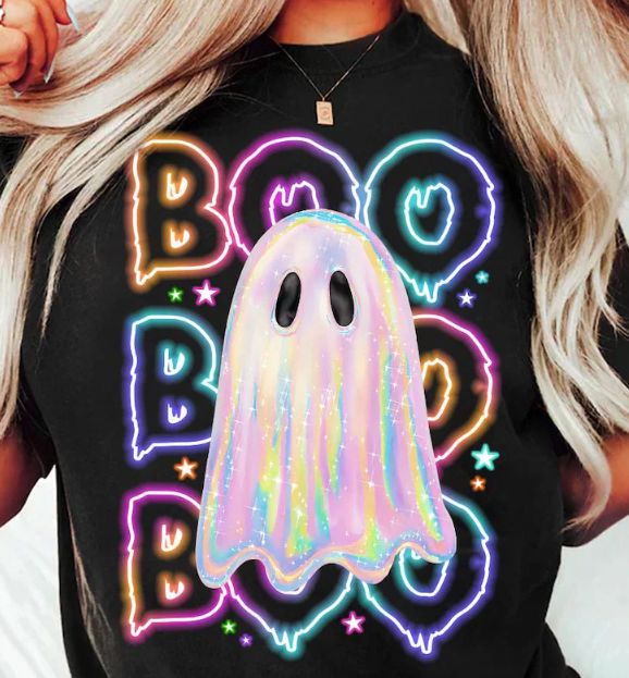NEON BOO GLITTER GHOST