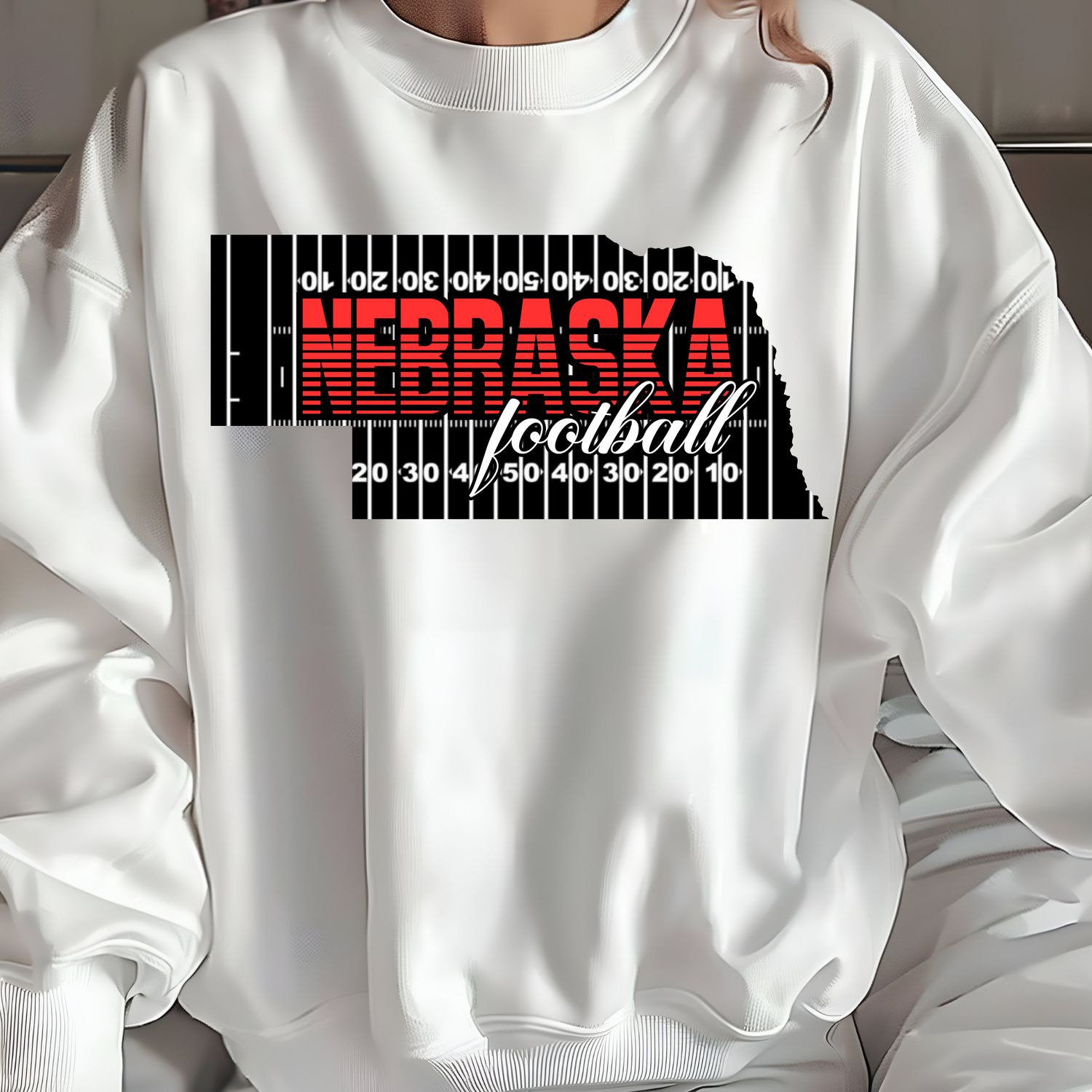 NEBRASKA FOOTBALL WITH BLACK FIELD