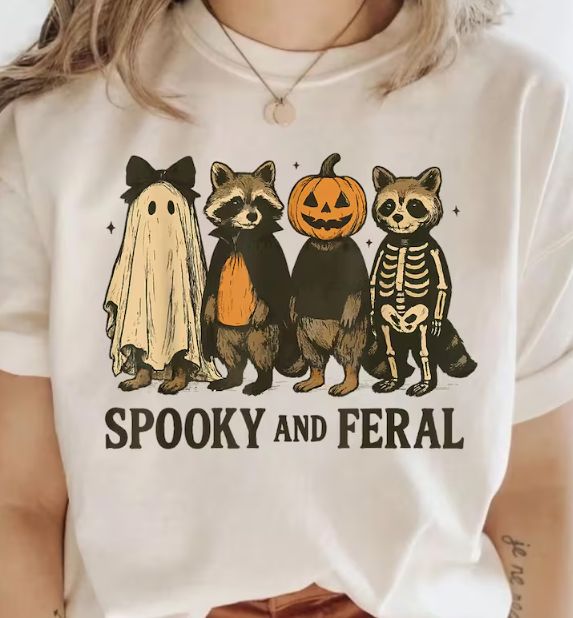 Spooky And Feral Raccoon