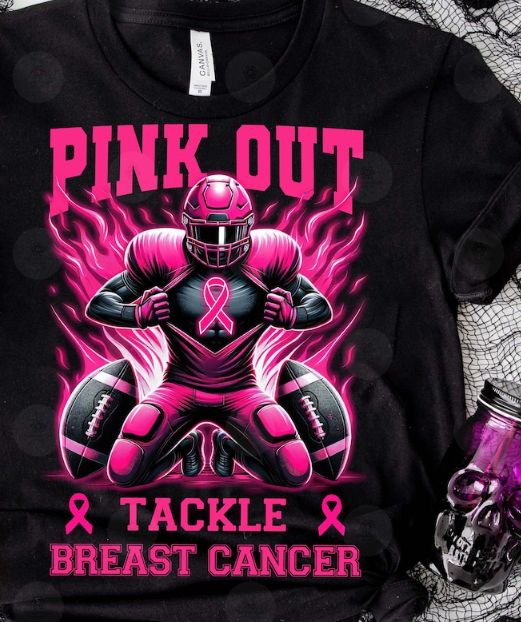 PINK OUT TACKLE BREAST CANCER