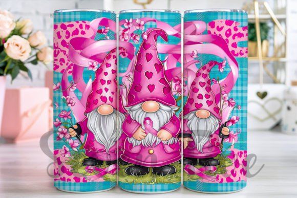 GNOME BREAST CANCER TUMBLER