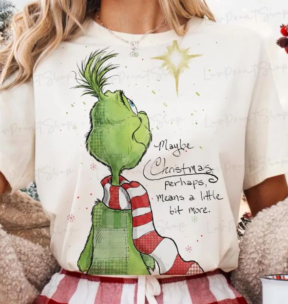 GRINCH VINTAGE MAYBE CHRISTMAS MEANS A LITTLE BIT MORE