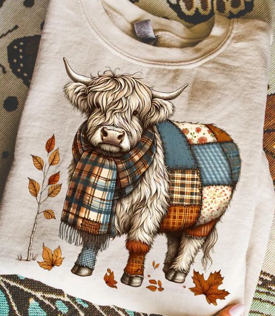PATCHWORK HIGHLAND COW