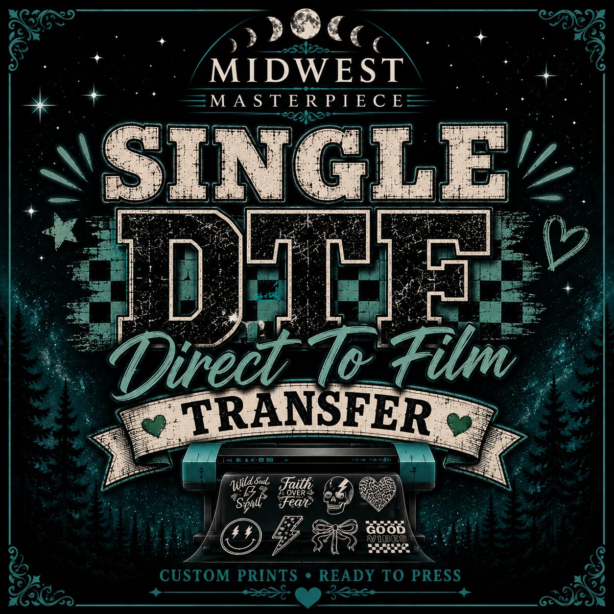 SINGLE DTF (DIRECT TO FILM) TRANSFER