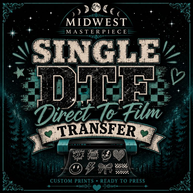SINGLE DTF (DIRECT TO FILM) TRANSFER