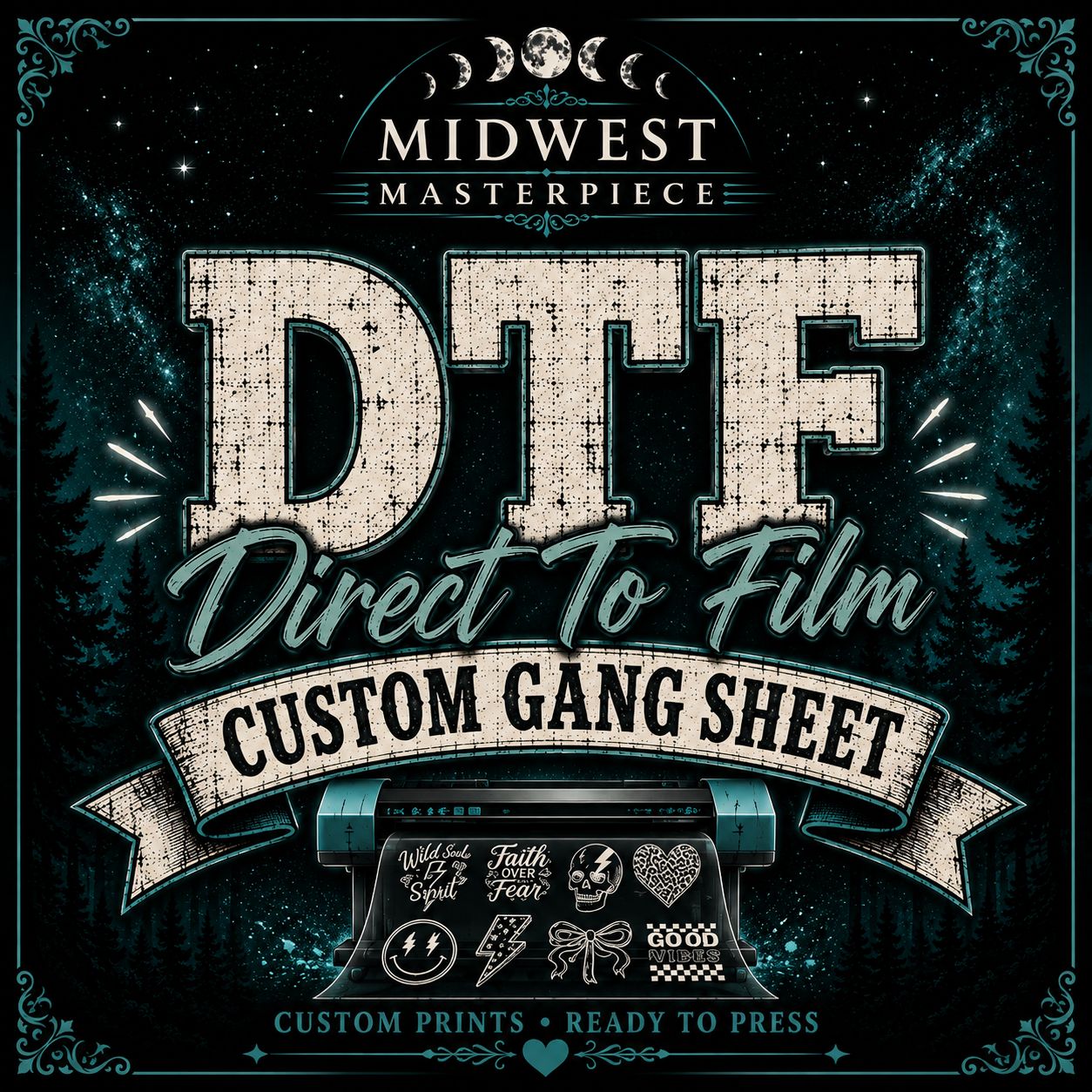 DTF (DIRECT TO FILM) CUSTOM GANG SHEET TRANSFER