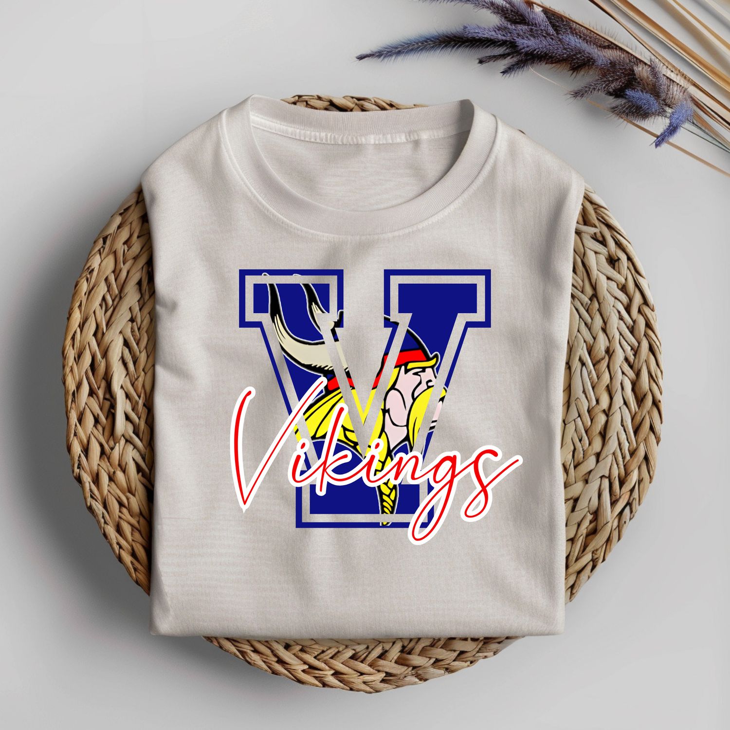 VIKINGS LETTER LOGO SCHOOL SPIRIT