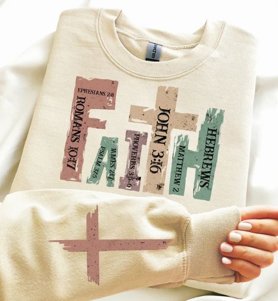 FAITH WITH CROSS SLEEVE
