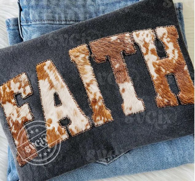 COW PRINT "FAITH"