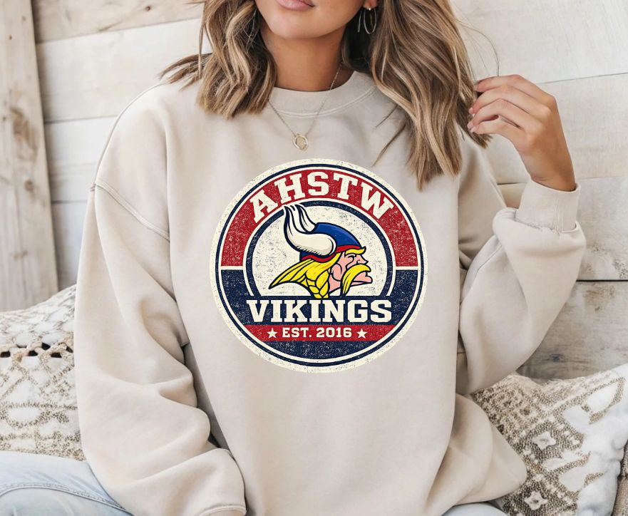 AHSTW Vintage Circle W/ Mascot School Apparel