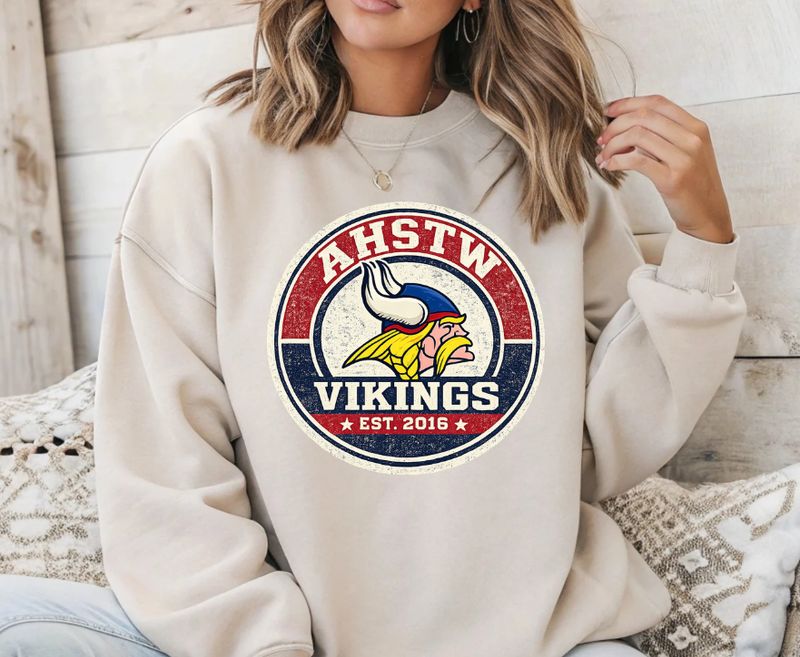 AHSTW Vintage Circle W/ Mascot School Apparel