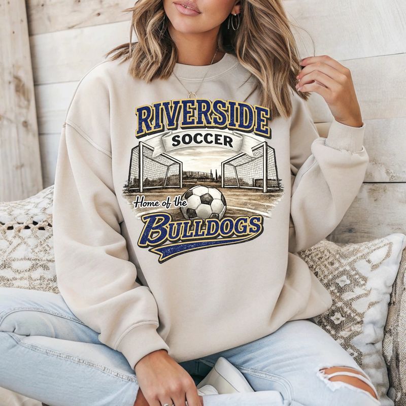 Riverside Bulldogs Vintage Soccer School Spirit Shirt
